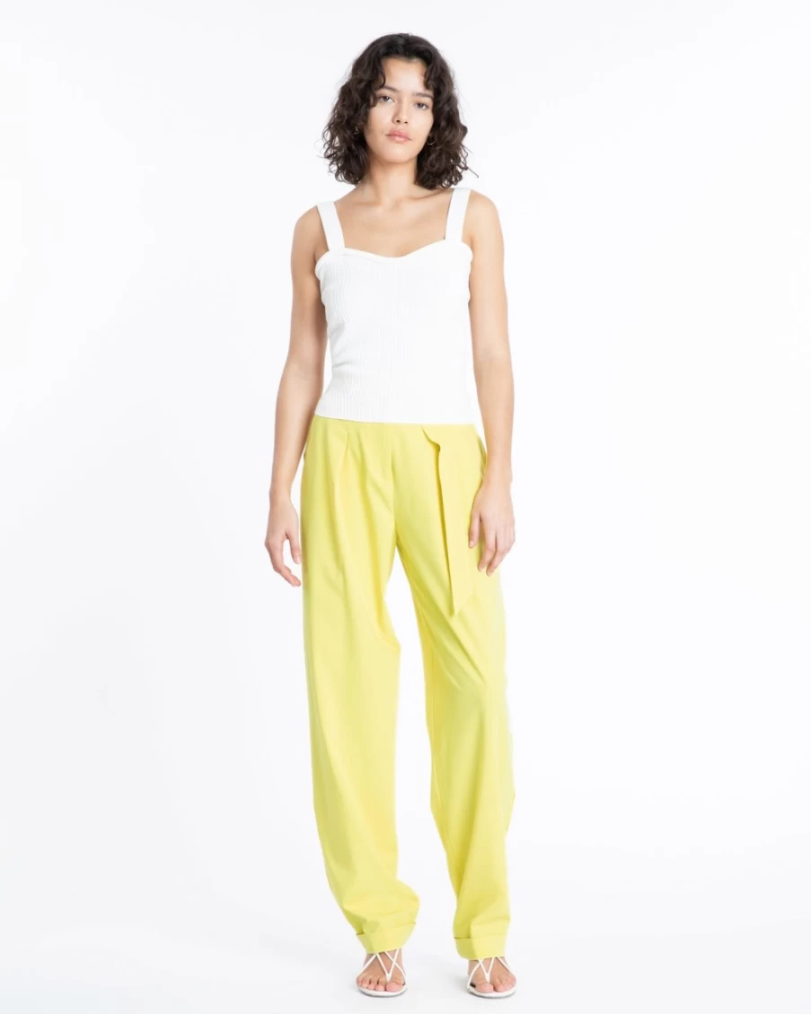 Tanya Taylor Women's Chalk Janie Knit Top