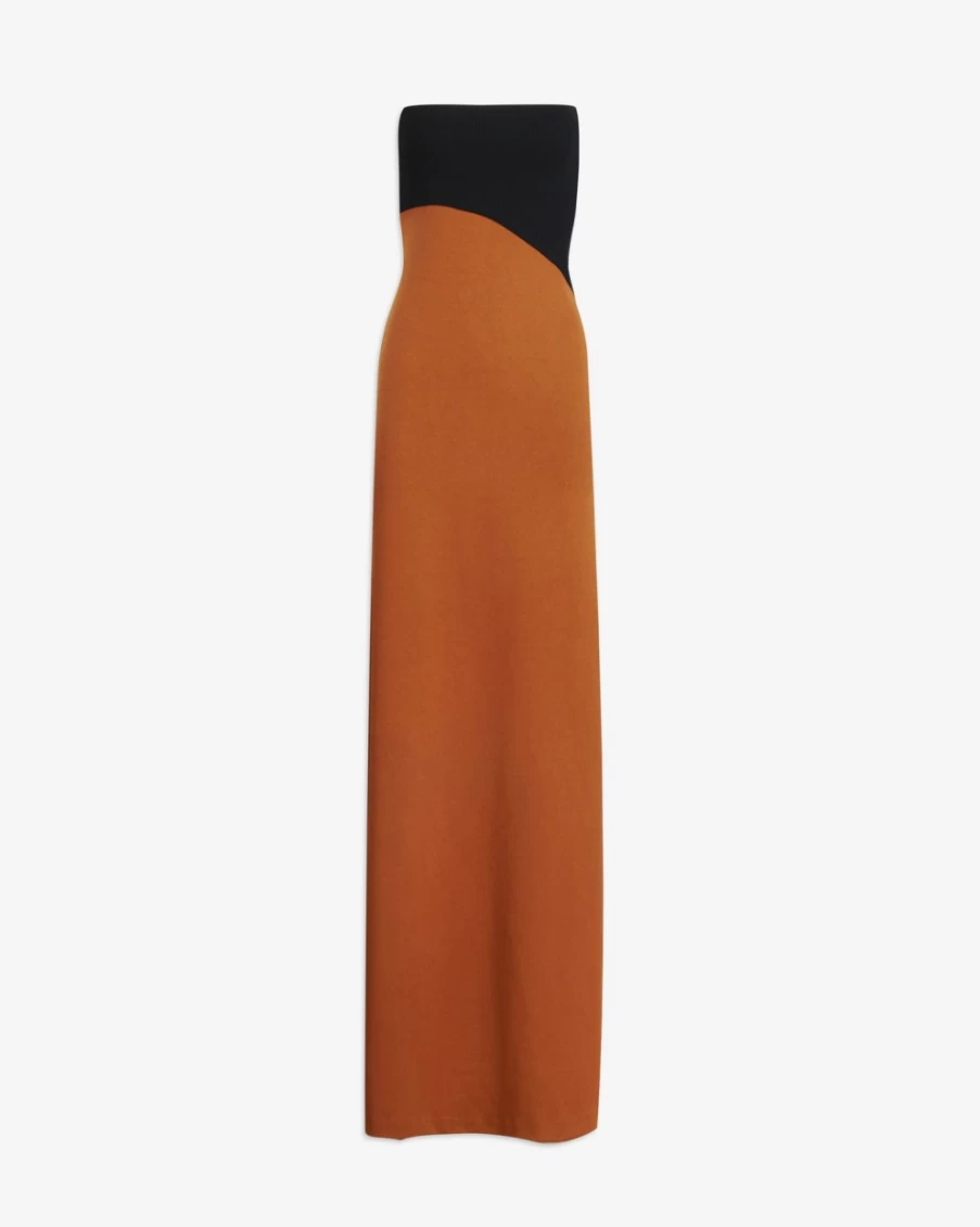"Tanya Taylor Shawna Dress for Women in Black/Bronze – Elegant Evening Gown"