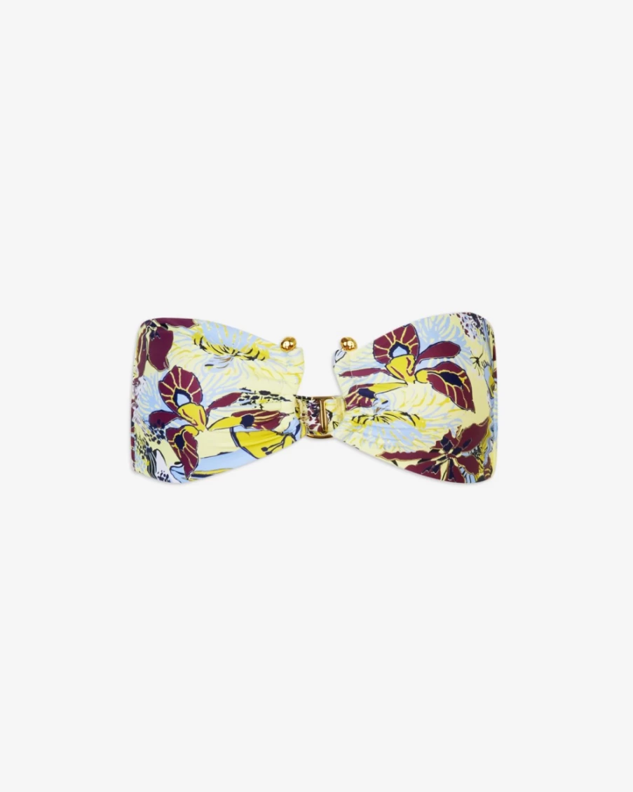 Tanya Taylor Women's Laura Bikini Top in Zest Multi Color | Stylish Swimwear