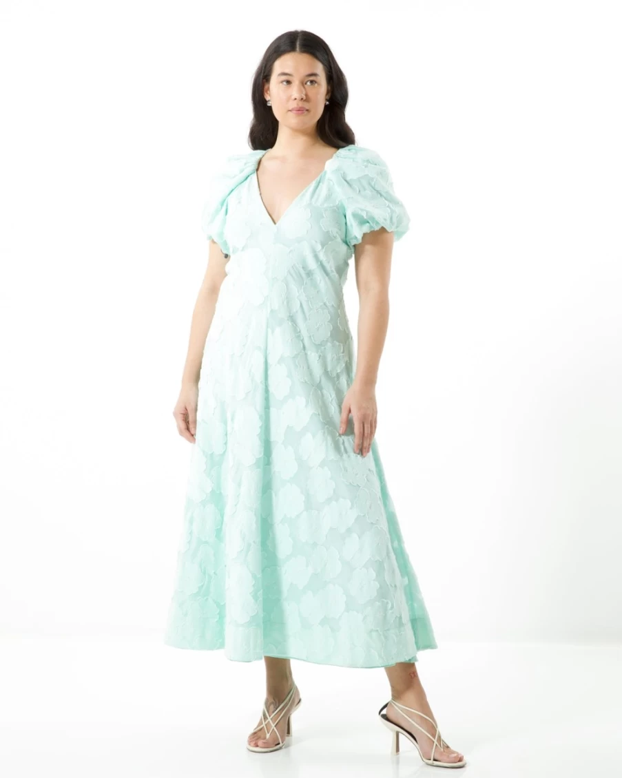 Tanya Taylor Women's Pistachio Harley Dress - Elegant Flowy Style
