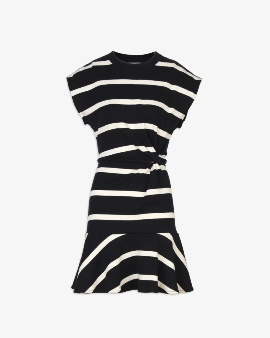 Tanya Taylor Women's Maeve Dress in Black/Cream - Elegant Floral Print Summer Dress