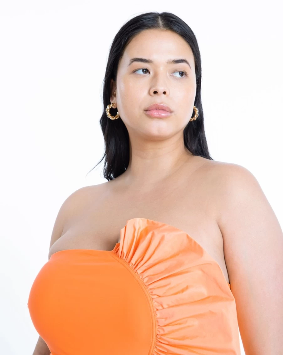 Tanya Taylor Women's Sarita One-Piece Dress in Melon Color