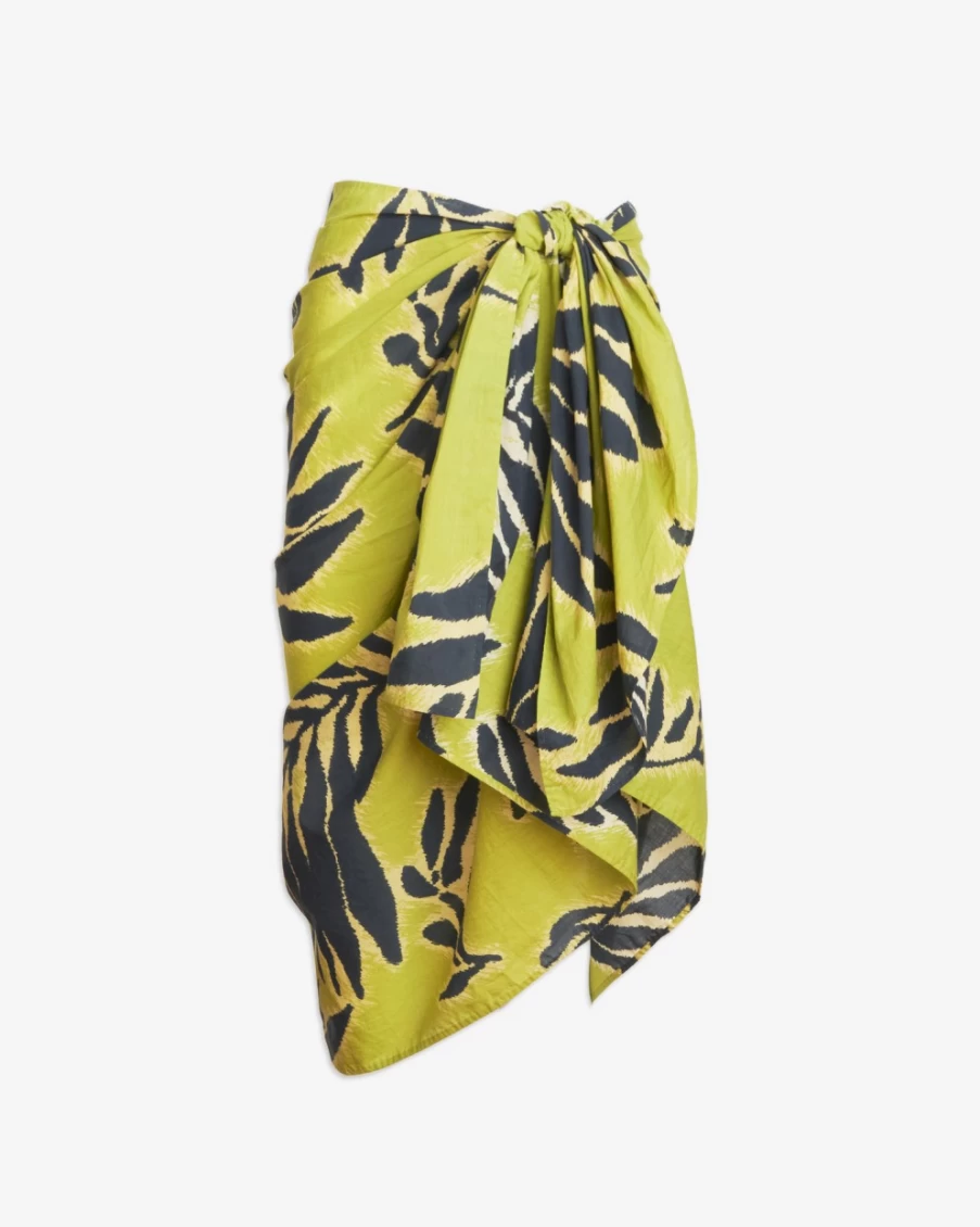 Tanya Taylor Women's Elora Sarong in Avocado Multi - Stylish Beach Wrap & Cover-Up