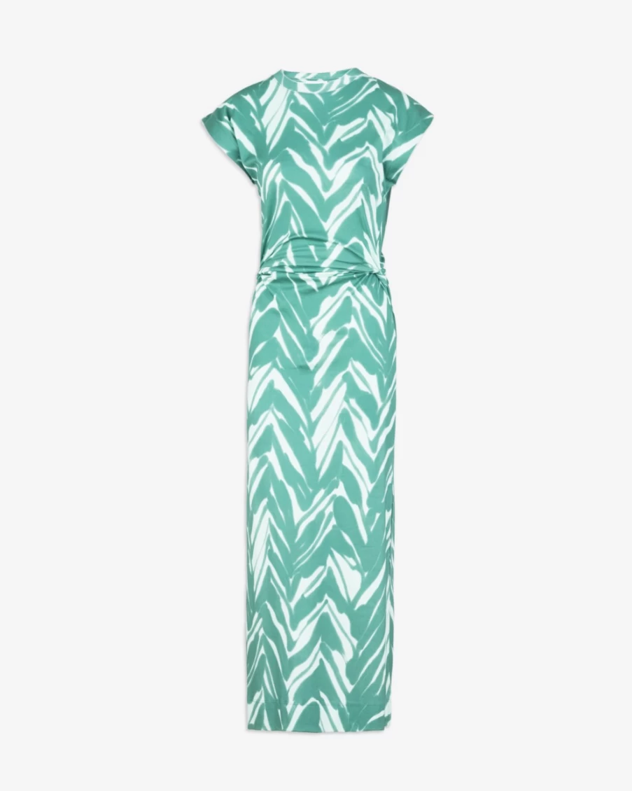 Tanya Taylor Women's Aurora Dress in Pistachio/Riviera - Elegant Flowy Style