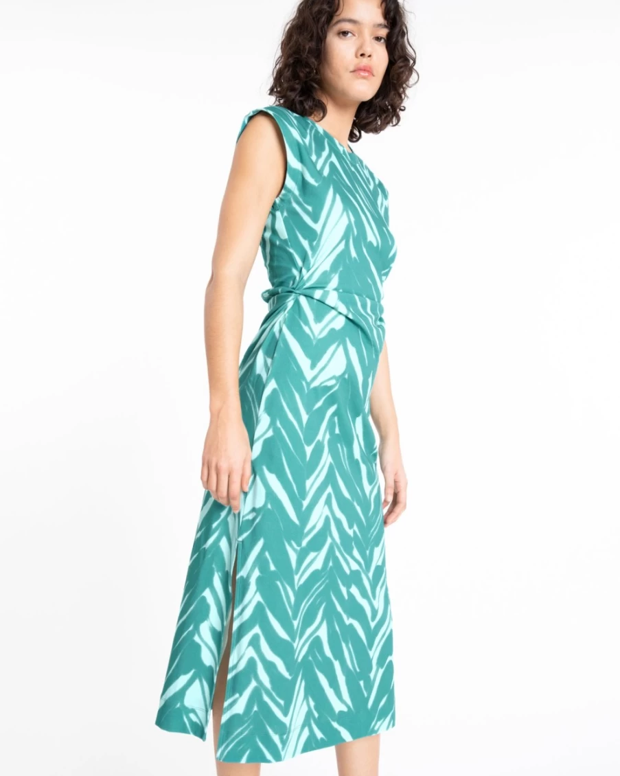 Tanya Taylor Women's Aurora Dress in Pistachio/Riviera - Elegant Flowy Style