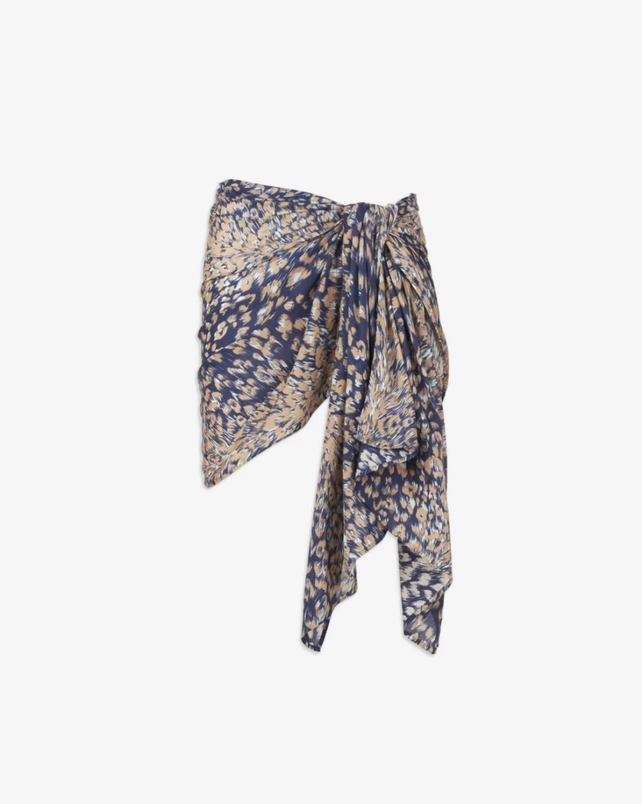 Tanya Taylor Women's Ellie Sarong in Maritime Blue Multi - Stylish Beach Wrap Skirt