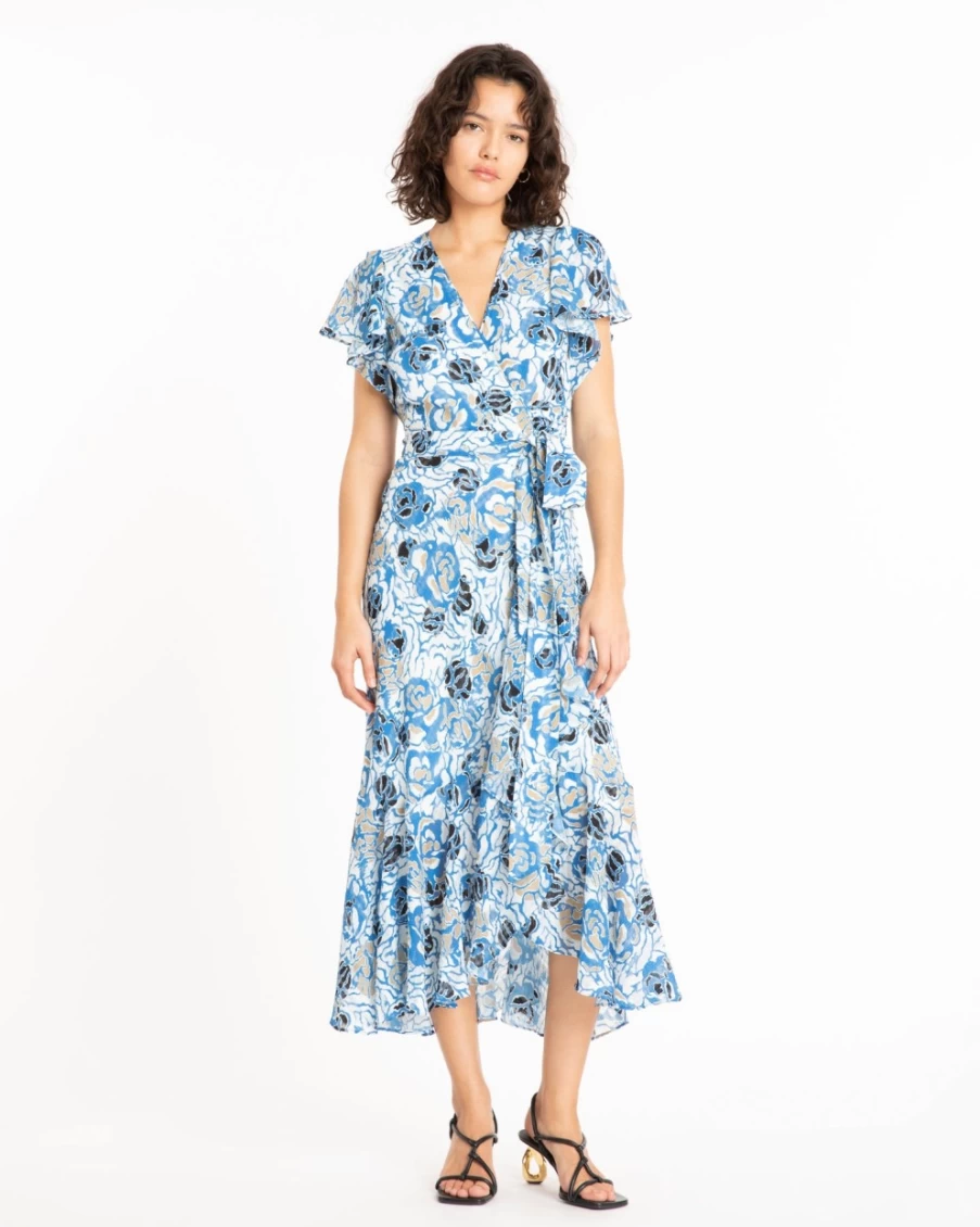 Tanya Taylor Women's Blaire Dress in Marina Multi - Floral Printed Summer Dress