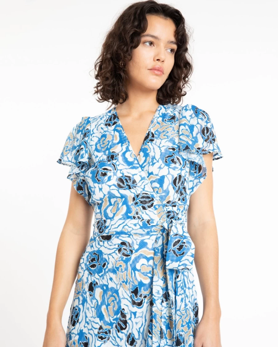 Tanya Taylor Women's Blaire Dress in Marina Multi - Floral Printed Summer Dress