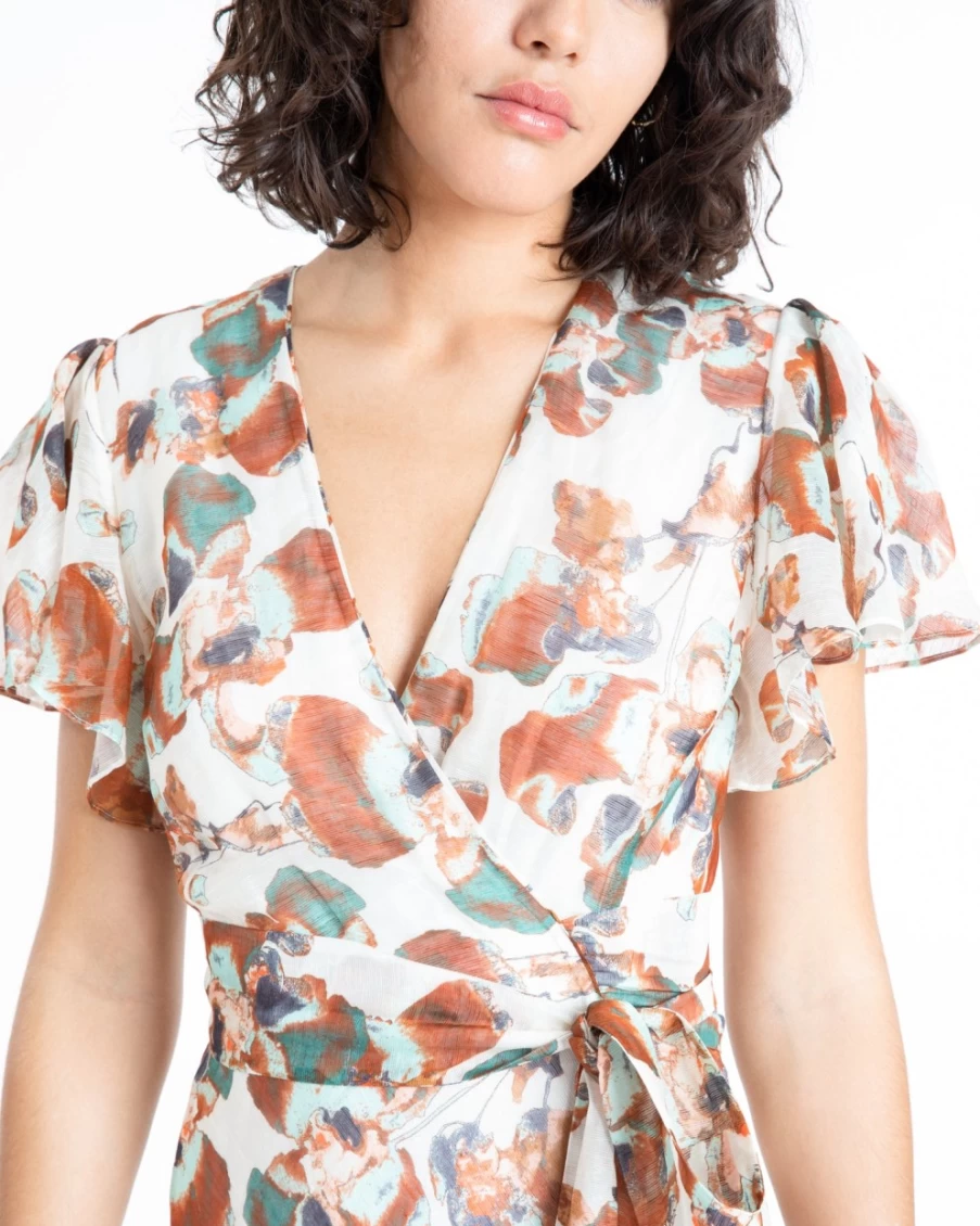 Tanya Taylor Women's Blaire Dress in Chalk Multi - Elegant Floral Printed Summer Dress