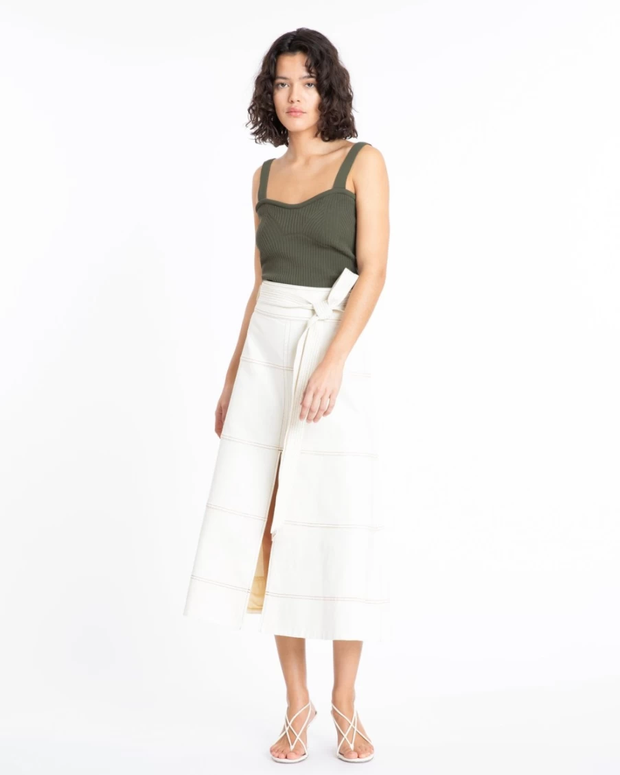 Tanya Taylor Women's Olive Janie Knit Top