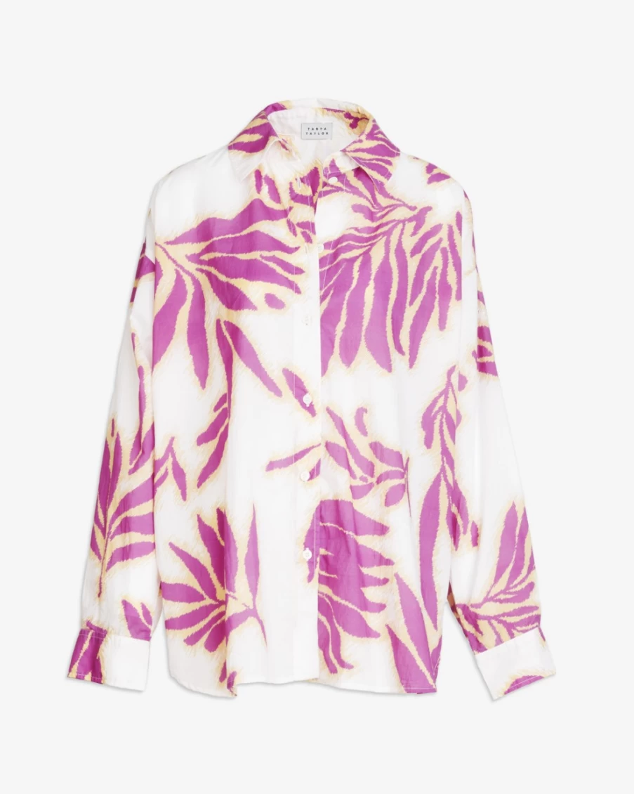 Tanya Taylor Women's Calandra Top in Boysenberry Multi Print