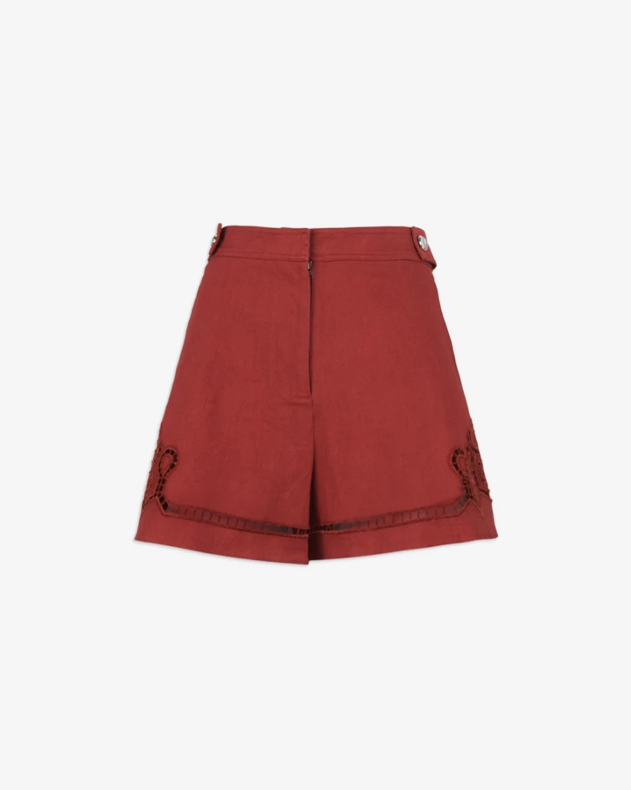 Tanya Taylor Women's Fynn Short in Ginger - Casual Comfort Fit High-Waisted Summer Shorts