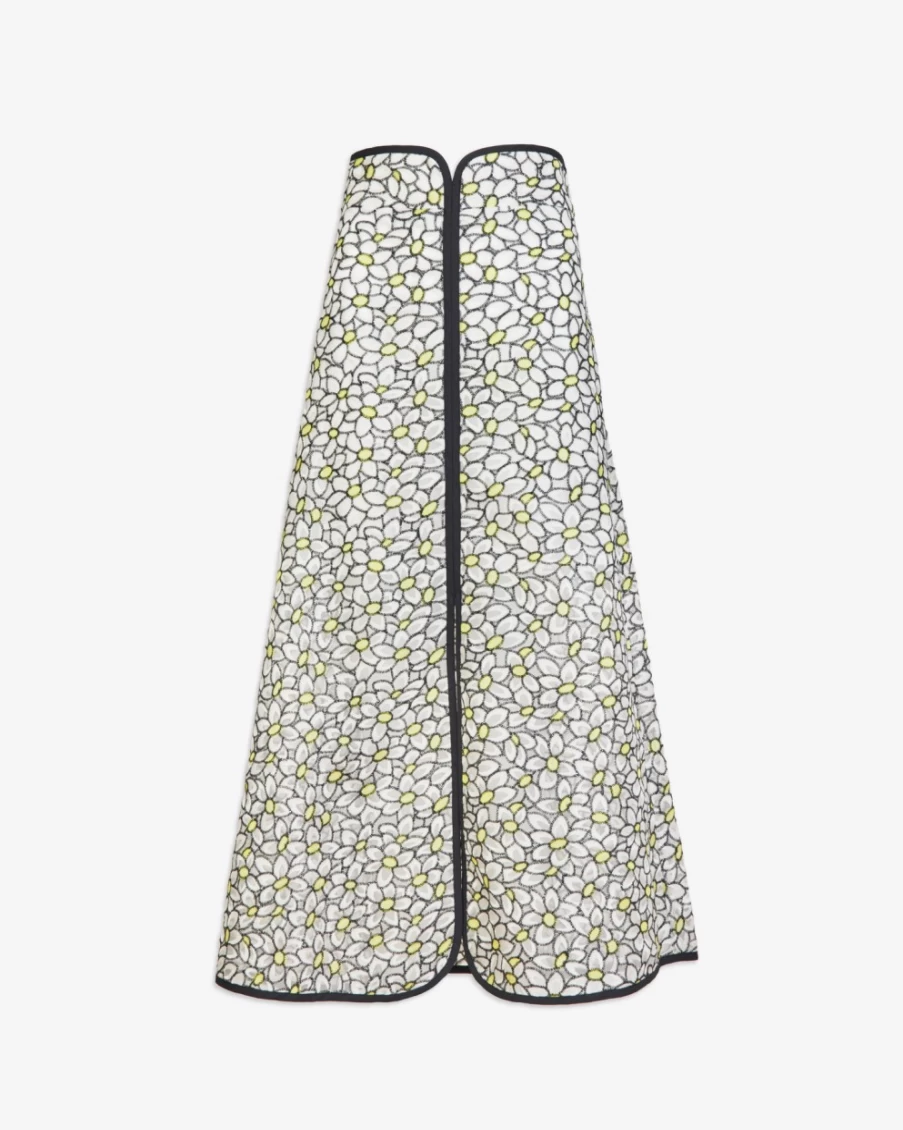 "Tanya Taylor Women's Selena Skirt - White, Black, Kiwi Colors | Elegant & Stylish"