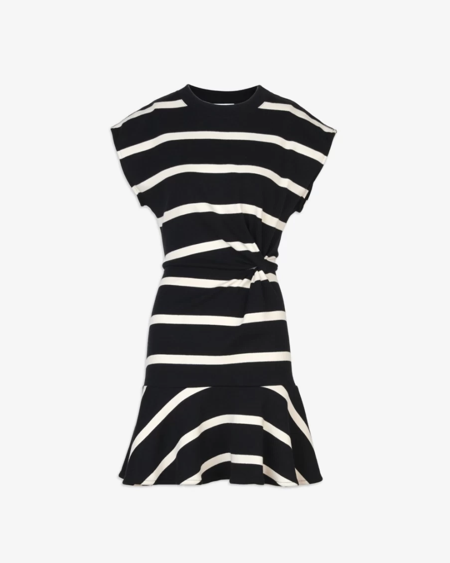 Tanya Taylor Women's Maeve Dress in Black/Cream - Elegant Floral Printed Flowy Maxi Dress