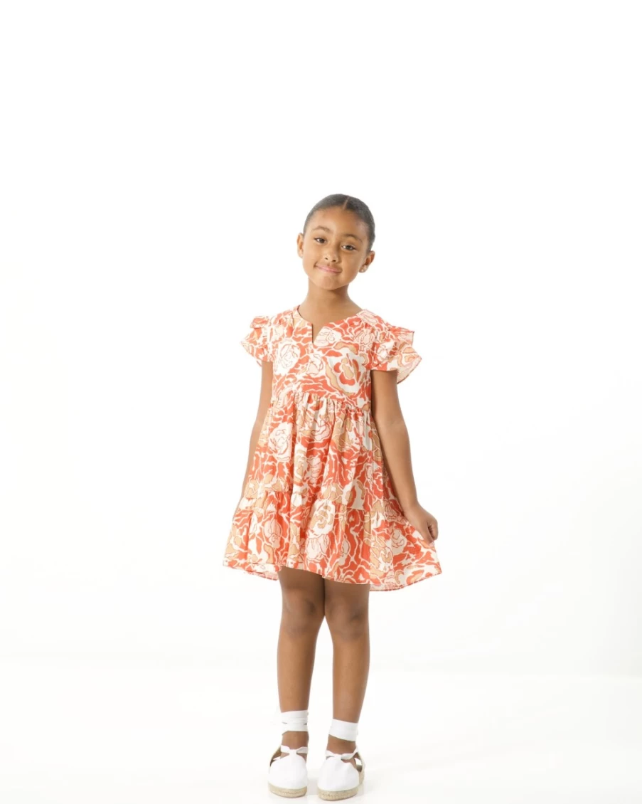 Tanya Taylor Women's Mini Marisol Dress in Guava Multi Print