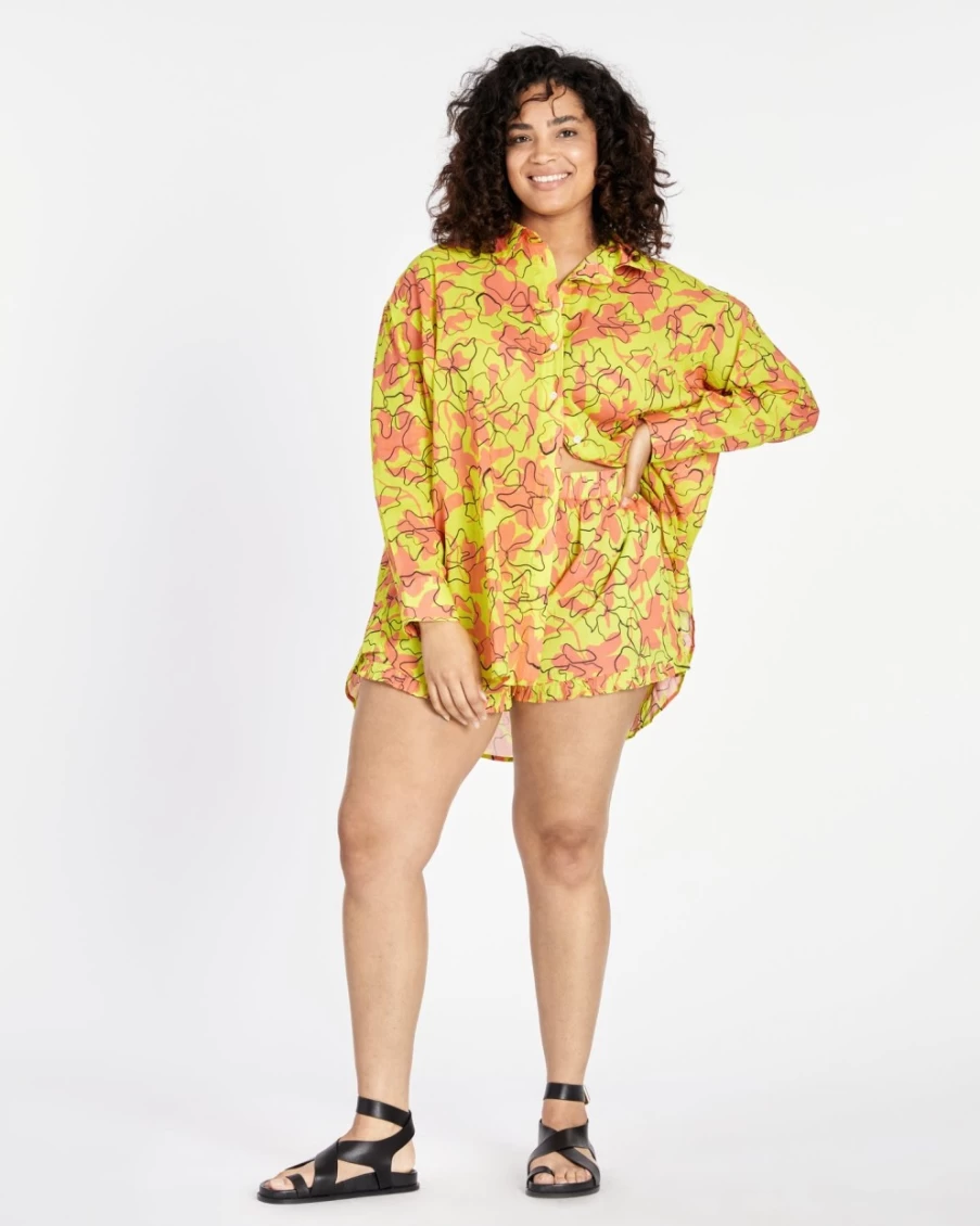 Tanya Taylor Women's Calandra Top in Kiwi Multi Print