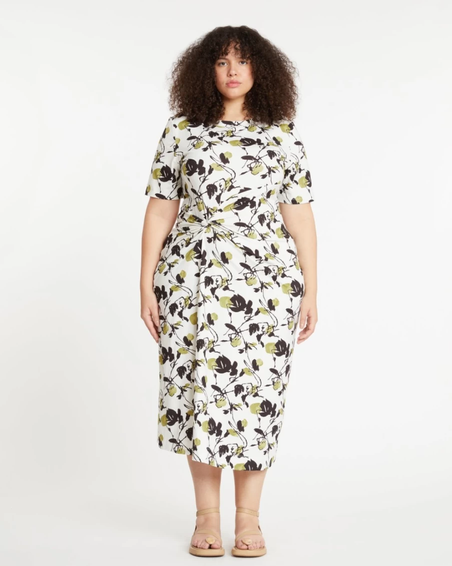 Tanya Taylor Women's Ira Dress in Chalk Multi - Floral Printed Summer Dress