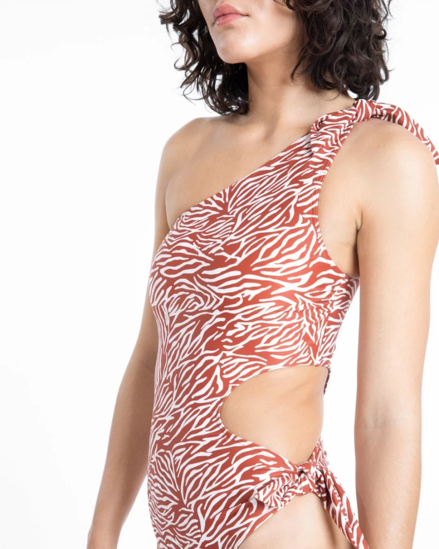 Tanya Taylor Women's Ginger/Chalk Oksanda One-Piece Dress