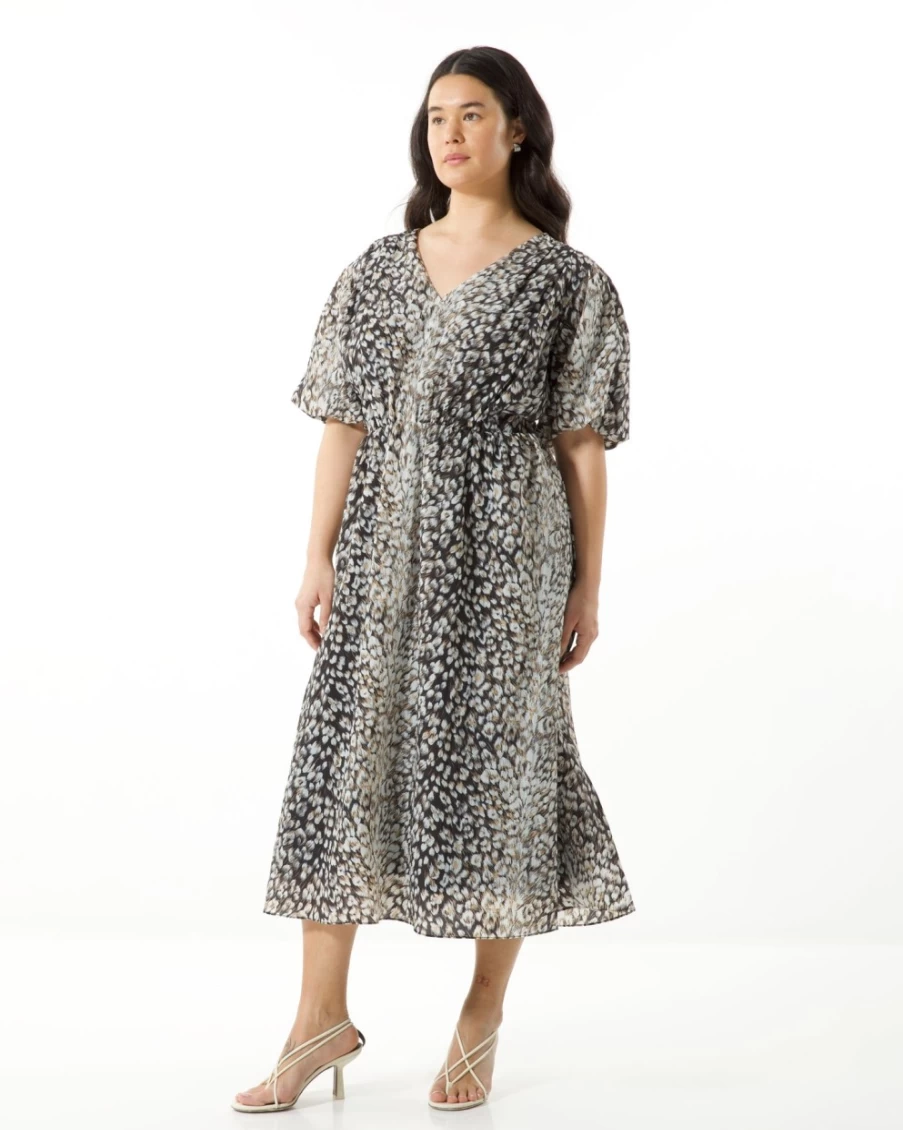 Tanya Taylor Women's Seraphina Dress in Black Multi - Elegant Floral Print Summer Dress