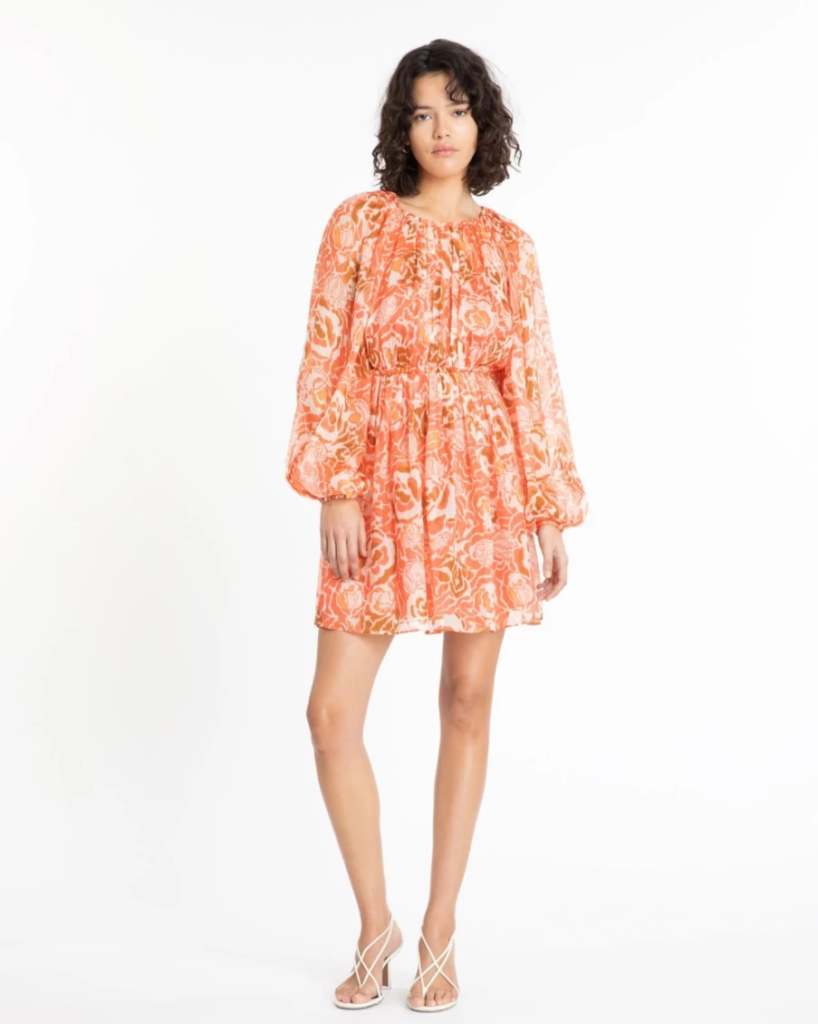 Tanya Taylor Women's Guava Multi York Dress - Floral Print Summer Dress