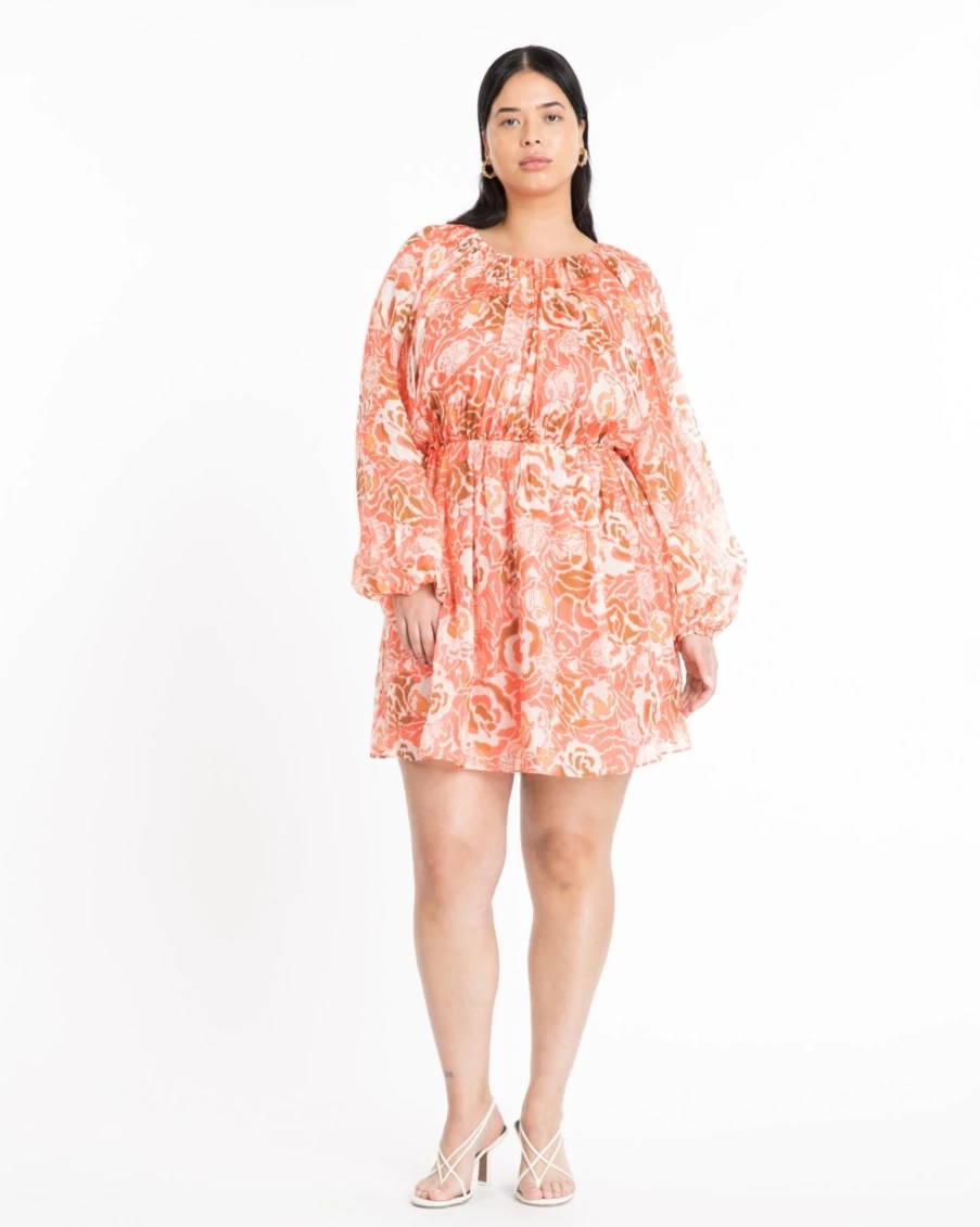 Tanya Taylor Women's Guava Multi York Dress - Floral Print Summer Dress
