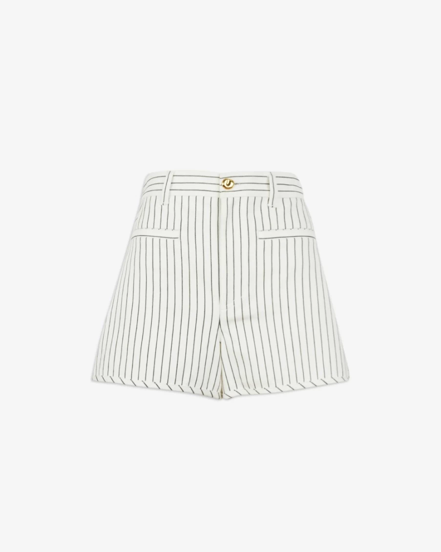 Tanya Taylor Women's Blake Short in Cream & Black | Casual Summer Style