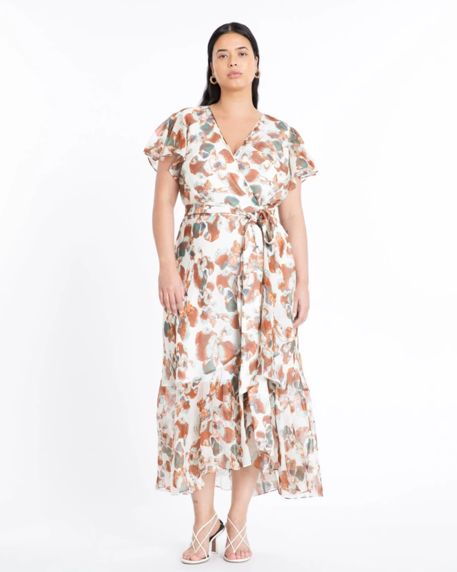 Tanya Taylor Women's Blaire Dress in Chalk Multi - Elegant Floral Printed Summer Dress