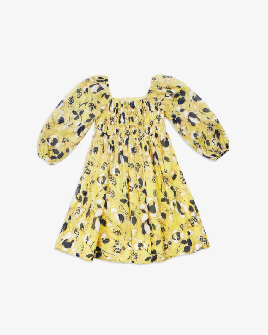 Tanya Taylor Women's Mini Karena Dress in Daffodil Multi Floral Print