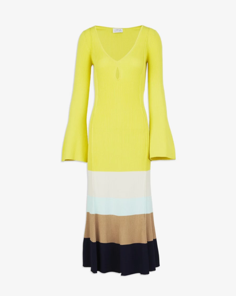 "Tanya Taylor Women's Hoxton Knit Dress in Daffodil Multi Color"