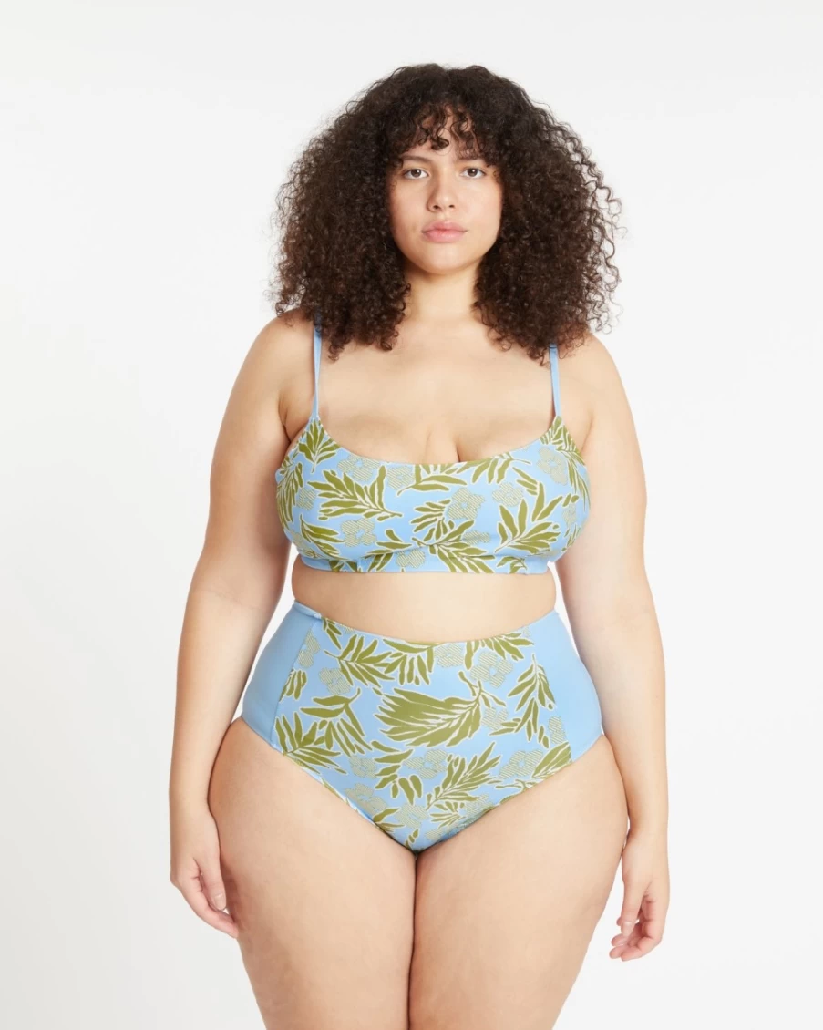Tanya Taylor Women's Horizon Blue Multi Kaia Bikini Top
