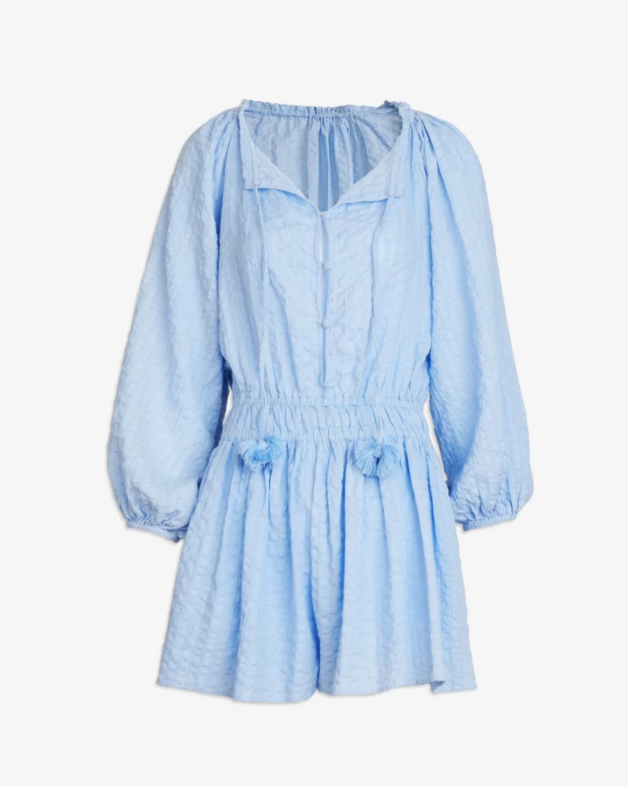 Tanya Taylor Women's Horizon Blue Vanna Romper - Elegant Summer Jumpsuit
