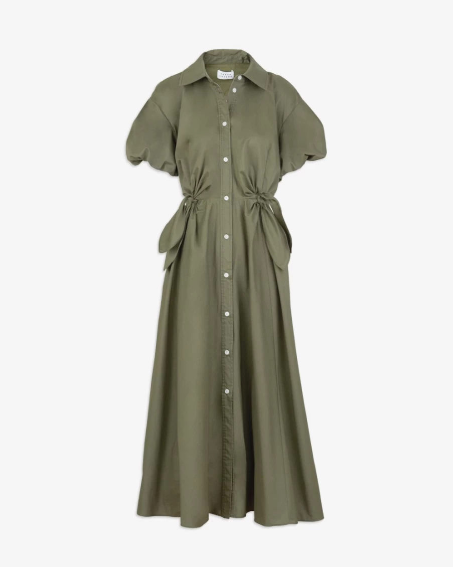 Tanya Taylor Women's Elza Dress in Fern Green - Elegant Flowy Style