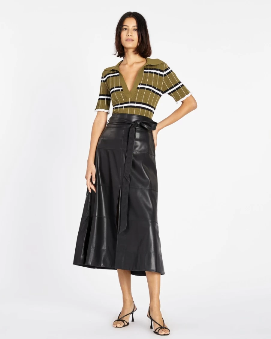 Tanya Taylor Women's Rayne Knit Top in Moss Multi Color