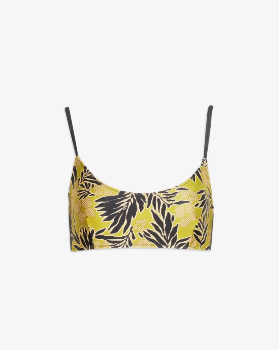 Tanya Taylor Women's Avocado Multi Kaia Bikini Top