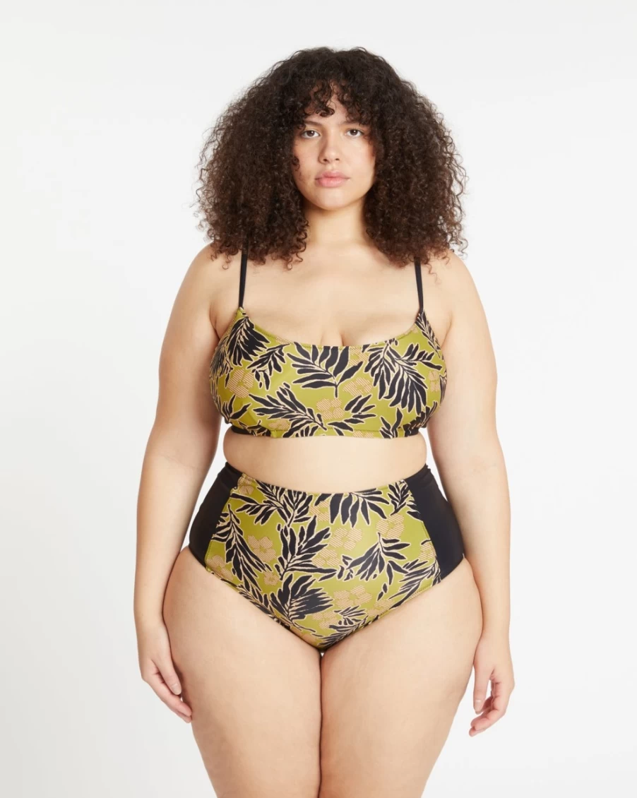 Tanya Taylor Women's Avocado Multi Kaia Bikini Top