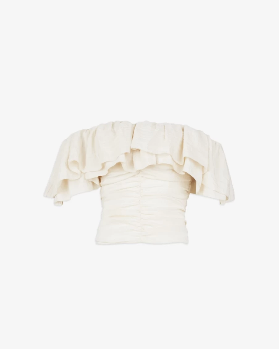 Tanya Taylor Women's Julie Top in Chalk - Elegant Blouse for Women