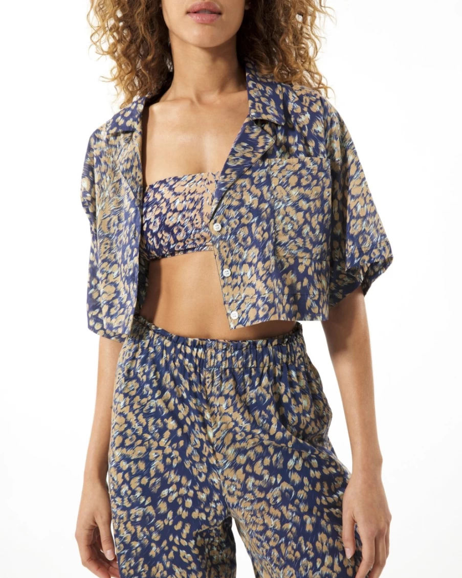 "Tanya Taylor Women's Ralia Pant in Maritime Blue Multi | Stylish & Comfortable"