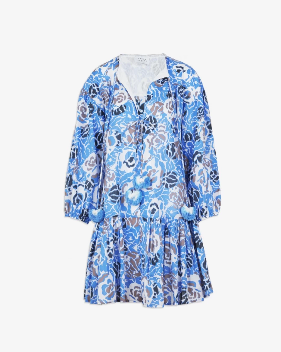 Tanya Taylor Women's Shia Dress in Marina Multi - Floral Printed Summer Dress