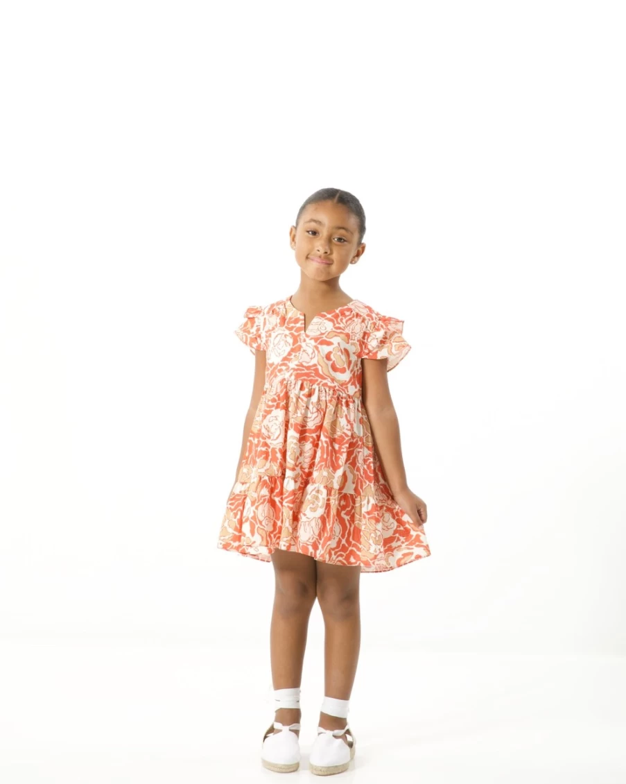 Tanya Taylor Women's Mini Marisol Dress in Guava Multi Print