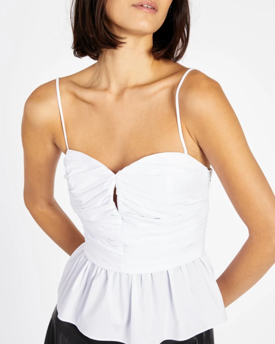 "Tanya Taylor Women's Hayes Top in White | Elegant Blouse for Women"