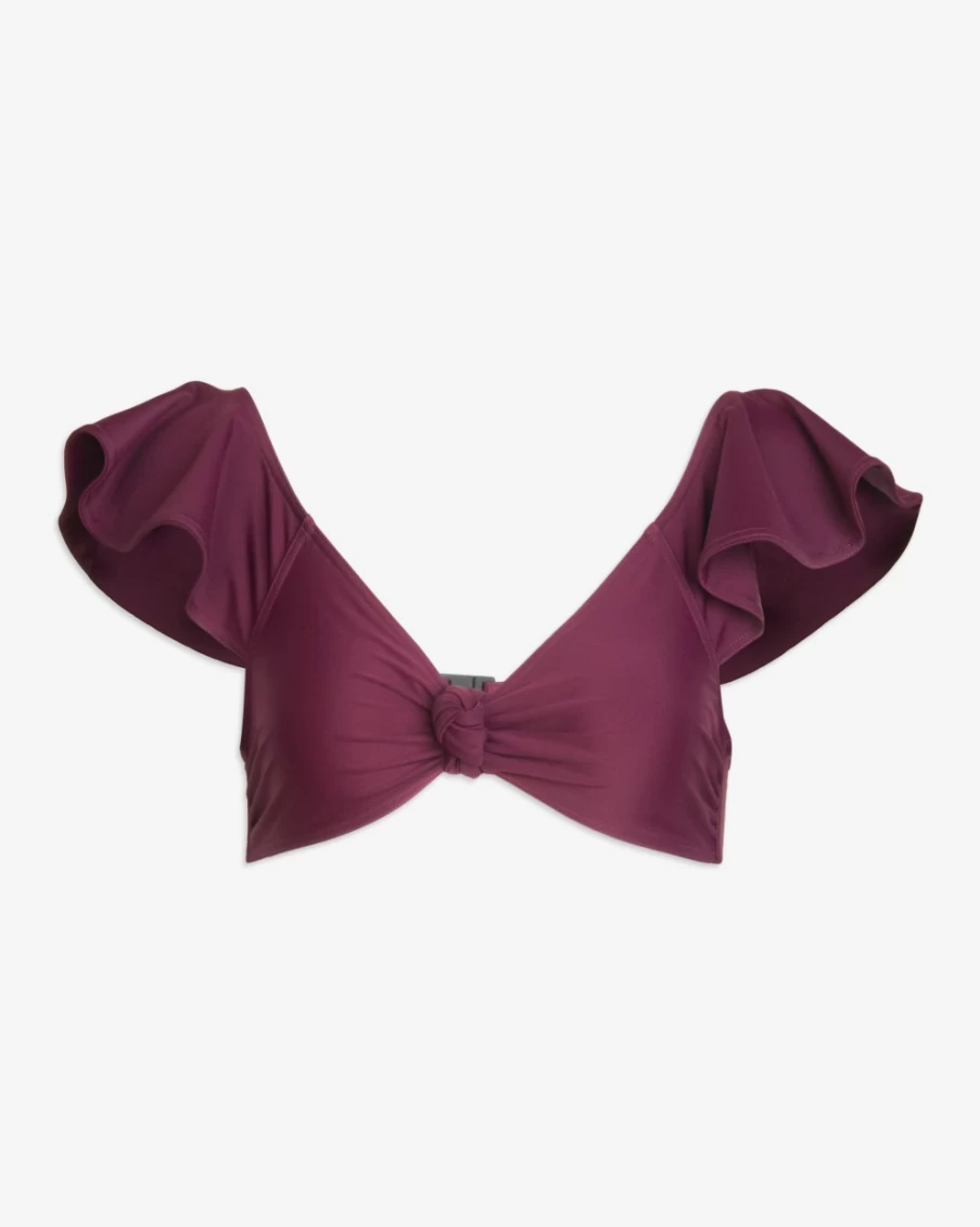 Tanya Taylor Women's Orelia Bikini Top in Midnight Plum