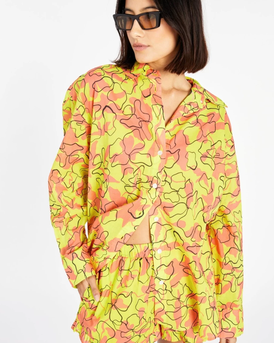 Tanya Taylor Women's Marley Short in Kiwi Multi Print - Casual Summer Style