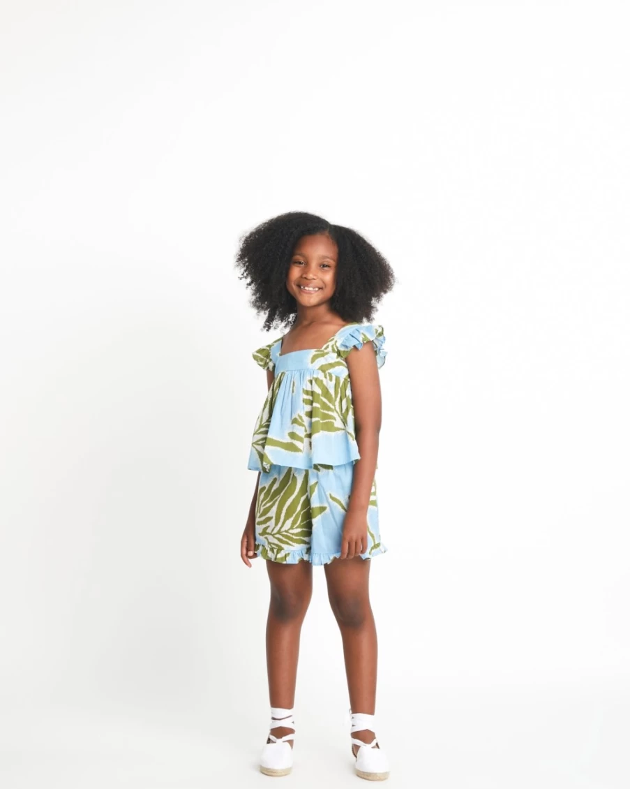 Tanya Taylor Women's Mini Marley Short in Horizon Blue Multi