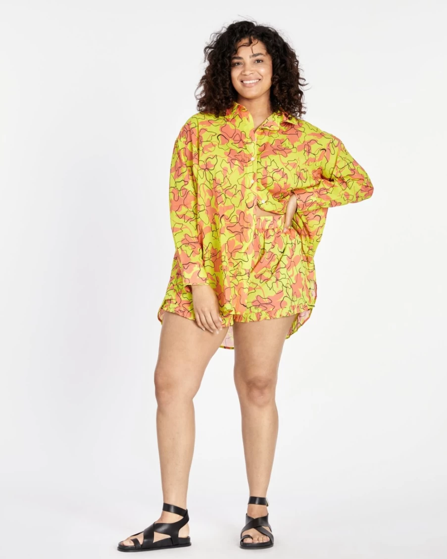 Tanya Taylor Women's Marley Short in Kiwi Multi Print