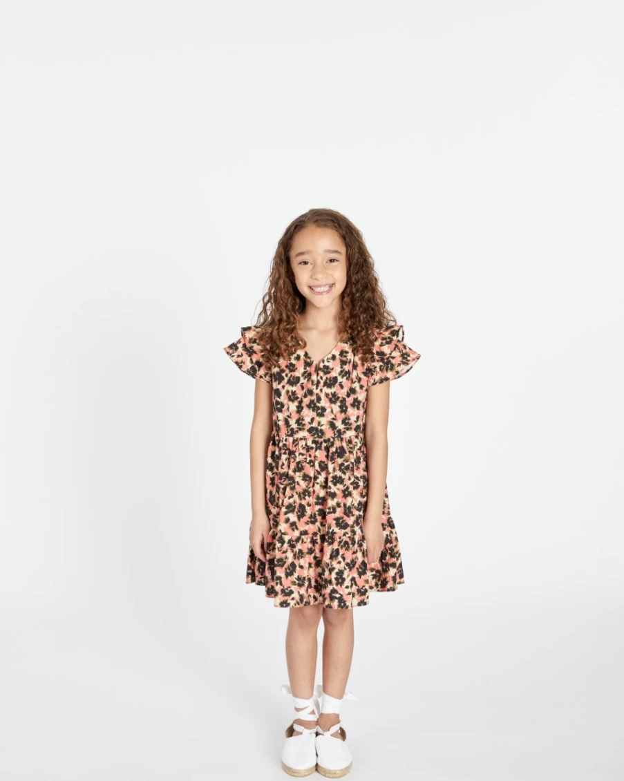 Tanya Taylor Women's Mini Marisol Dress in Shell Pink Multi Floral Print