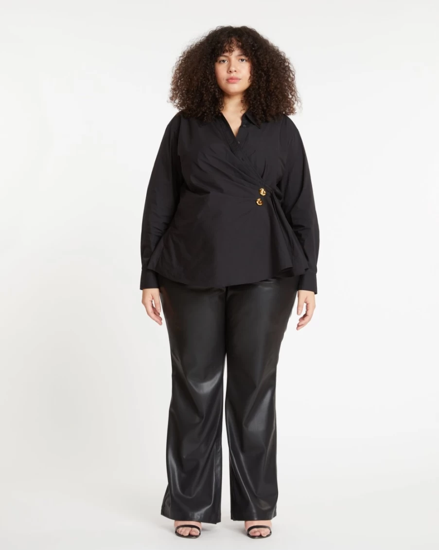 Tanya Taylor Women's Orla Top in Black - Elegant Feminine Blouse