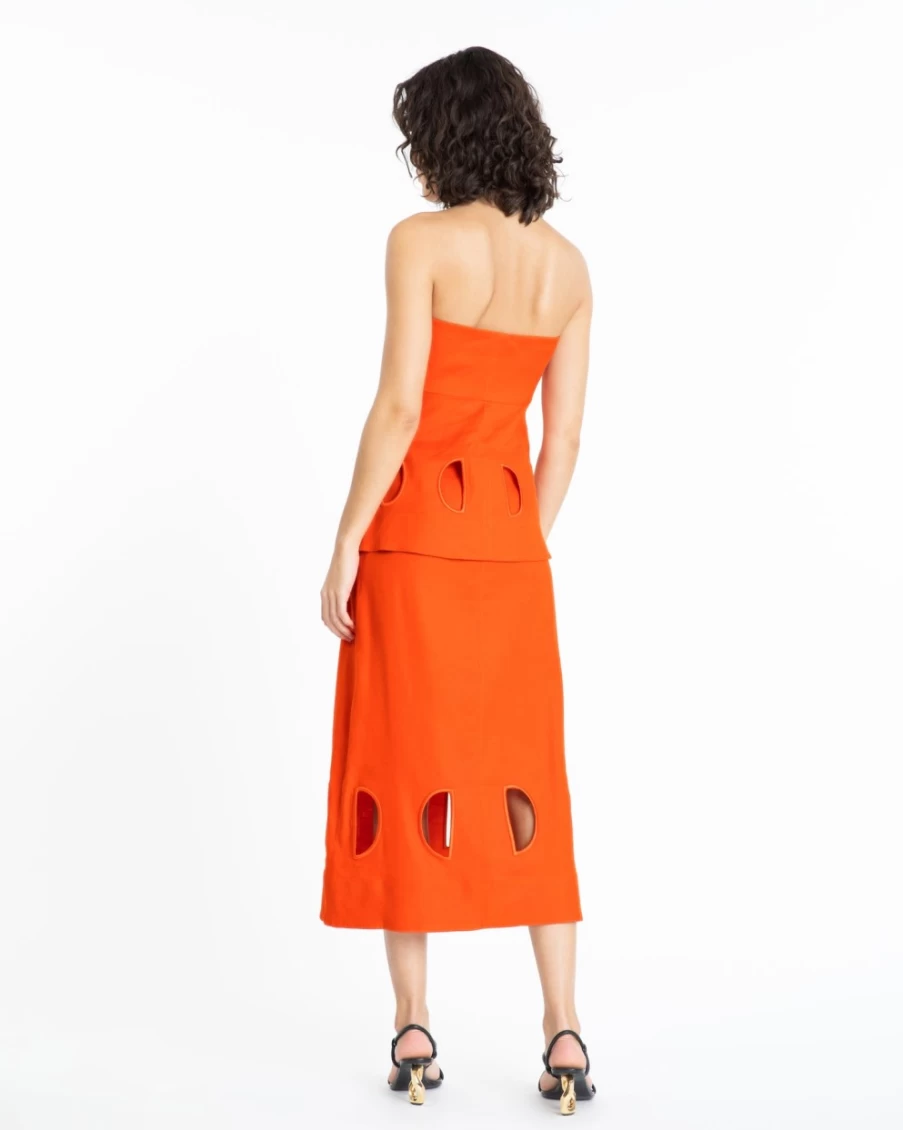 "Tanya Taylor Women's Blood Orange Jade Skirt – Elegant & Stylish"