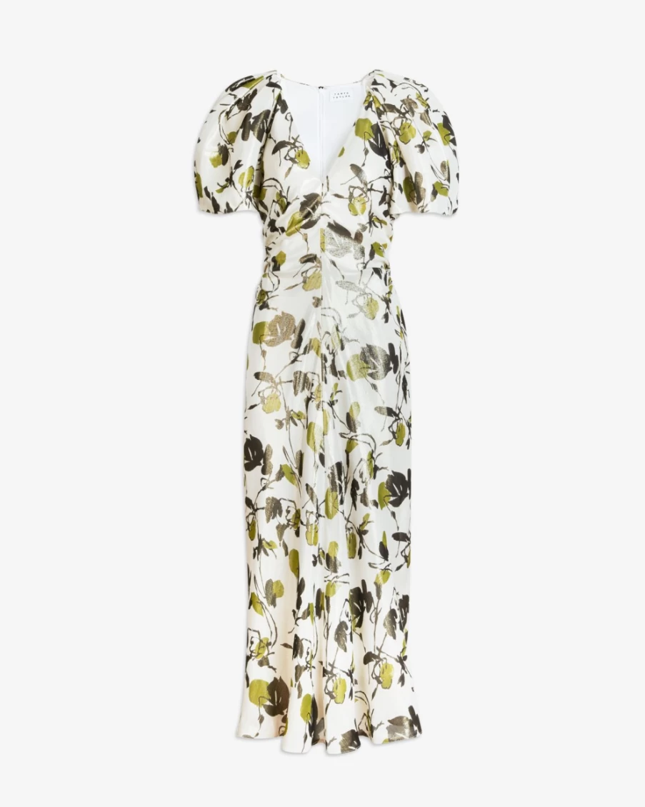 Tanya Taylor Women's Evette Dress in Chalk Multi - Floral Printed Summer Dress