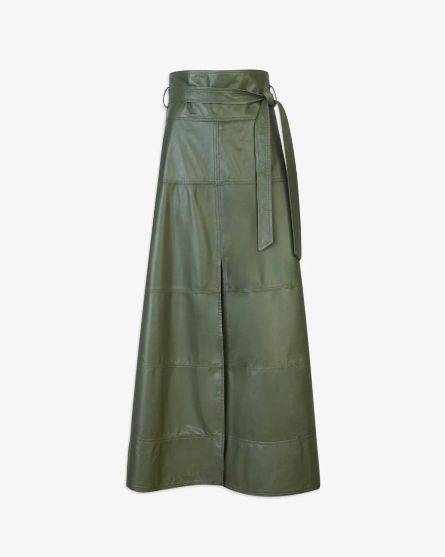 Tanya Taylor Women's Olive Hudson Skirt - Classic A-Line Midi Skirt for Women