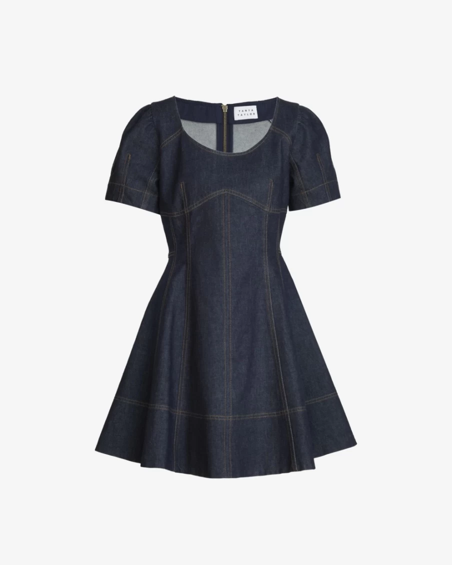 Tanya Taylor Women's Mia Dress in Dark Indigo - Elegant Feminine Style